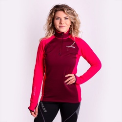 Progres Tispa Zip fuchsie svestka damska funkcni sportovni mikina s kratkym zipem4