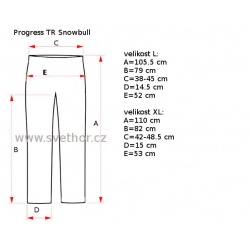 _Progres Snowbull cerna panske vetruodolne elasticke softshellove kalhoty na bezky zmeren