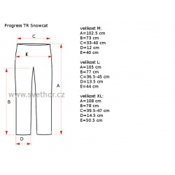 _Progres Snowcat cerna damske zimni elasticke kalhoty na bezky, beh, kolo zmereno