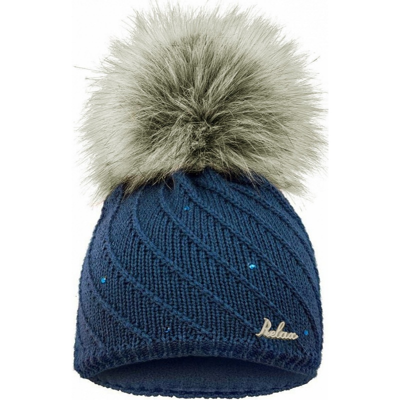 Relax Mina RKH171C damska pletena cepice s bambuli a fleecovou celenkou