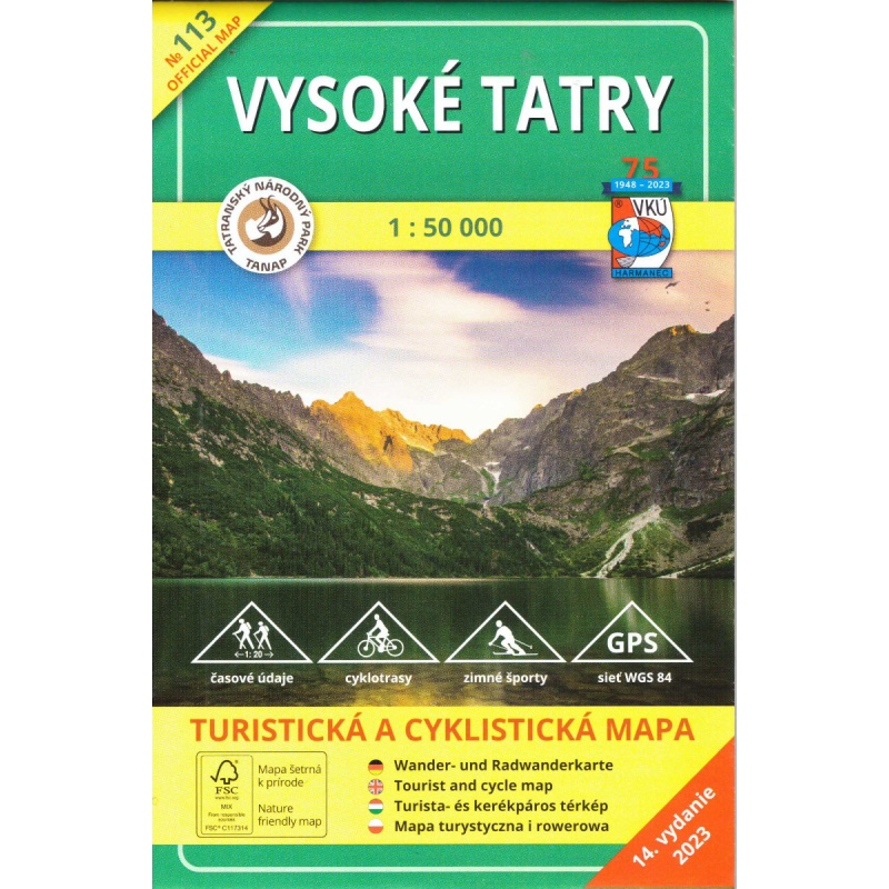 VKU 113 Vysoke Tatry 50 000 turisticka mapa
