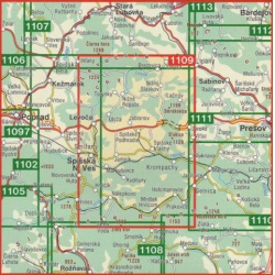 SHOCart 1109 Spis, Levocske vrchy 50 000 Oblast