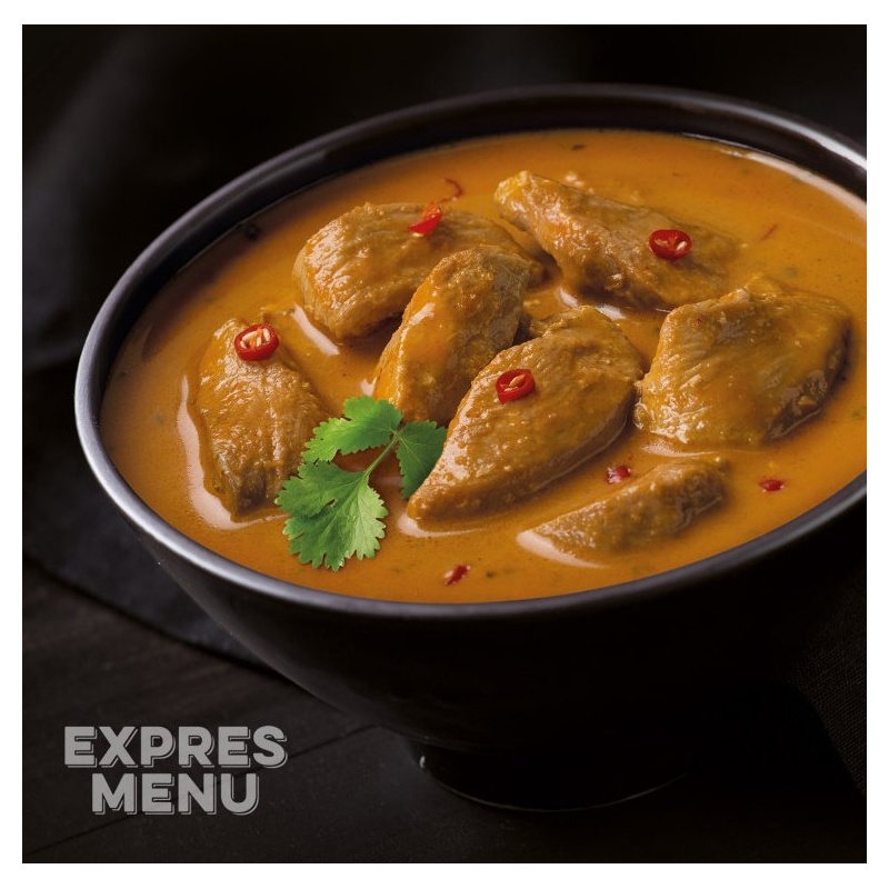 Expres Menu cervene kari s kuretem 600 g 2 porce sterilovane jidlo na cesty1