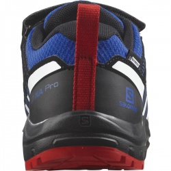 Salomon XA Pro V8 CSWP K 471263 lapis blue black fiery red detske nizke nepromokave boty3