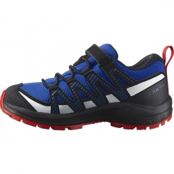 Salomon XA Pro V8 CSWP K 471263 lapis blue black fiery red detske nizke nepromokave boty4