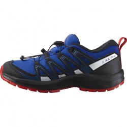Salomon XA Pro V8 CSWP J 471262 lapis blue black fiery red detske nizke nepromokave boty 4