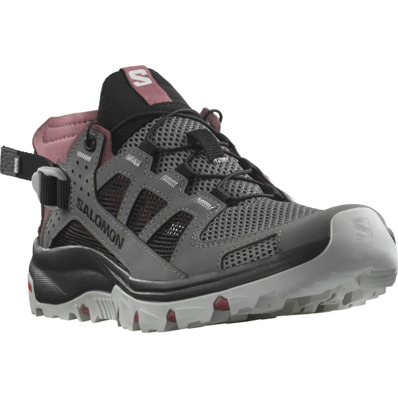 Salomon Techamphibian 5 W pewter black 472070 damske sitovane sandaly i do vody