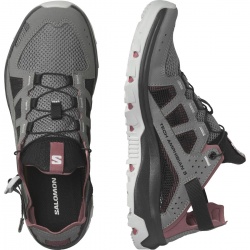 Salomon Techamphibian 5 W pewter black 472070 damske sitovane sandaly i do vody1