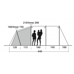 Outwell Norwood 6 rodinny stan pro 6 osob se 3 tmavymi loznicemi3
