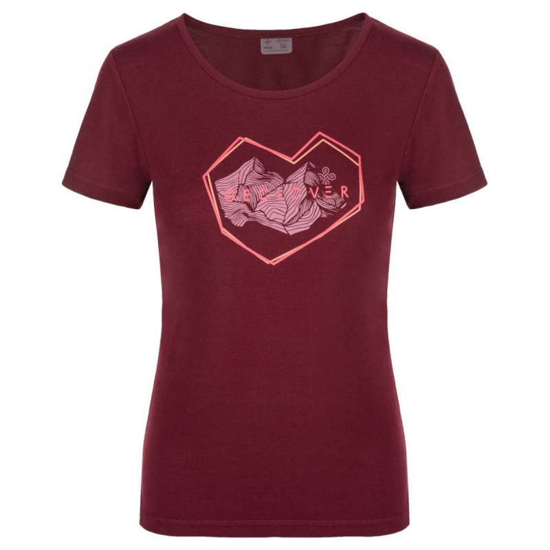 Kilpi Garove-W tmave cervena RL0303KI damske funkcni rychleschnouci triko kratky rukav