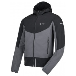 Kilpi Balans-M tmave seda PM0059KIDGY panska bezecka bunda s kapuci  2