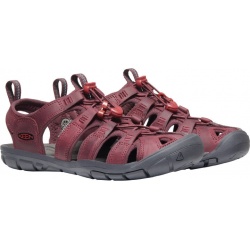 Keen Clearwater CNX Leather W wine red dahlia damske nizkoprofilove outdoorove sandaly 2