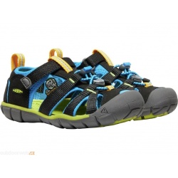 Keen Seacamp II CNX Children black brilliant blue detske outdoorove sandaly i do vody 2
