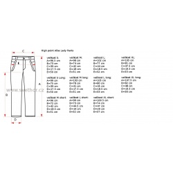 _High Point Alba Lady Pants black damske turisticke kalhoty zmereno