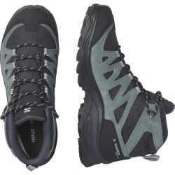 Salomon X Ward Leather Mid GTX W India ink 471820 damske vysi nepromokave trekove boty 1