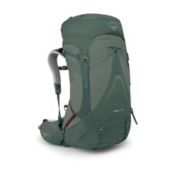 Osprey Aura AG LT 65l WXS S damsky expedicni batoh - vstup horni, dolni a bocni zelena