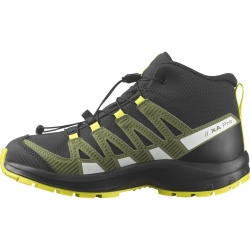 Salomon XA Pro V8 Mid CSWP J 472894 black deep lichen detske nepromokave trekove boty 1