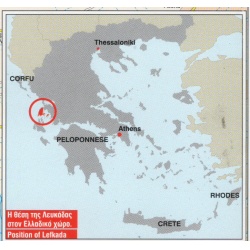 ORAMA Lefkada 70 000 turisticka mapa reckeho ostrova 1