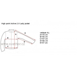 _High Point Active 2.0 Lady Jacket Black damska nepromokava outdoorova bunda Pertex zmeren