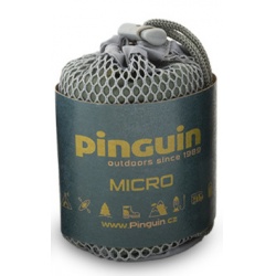 Pinguin Micro Towel M - logo 40x80 cm multifunkcni rucnik grey seda 1 3