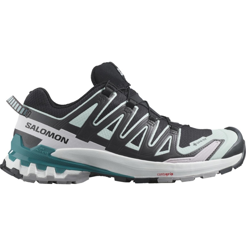 Salomon XA Pro 3D v9 GTX W Black Bleached Aqua 471191 damske nepromokave bezecke boty 