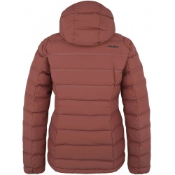 Husky Donnie L tlumena bordo damska zimni perova bunda s odepinaci kapucou 1