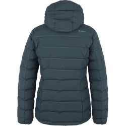 Husky Donnie L black green damska zimni perova bunda s odepinaci kapucou 1