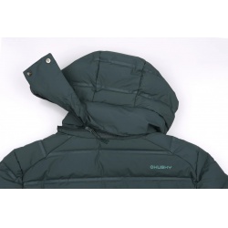 Husky Donnie L black green damska zimni perova bunda s odepinaci kapucou 4