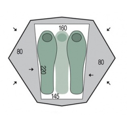 Pinguin Aero 3 DAC ultralehky turisticky stan zeleny2