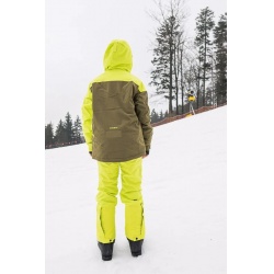 Husky Gomez K br. green dk. khaki detska rostouci nepromokava zimni lyzarska bunda 5