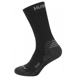 Husky All Wool detske ponozky sv. seda vysoke trekove ponozky Merino vlna