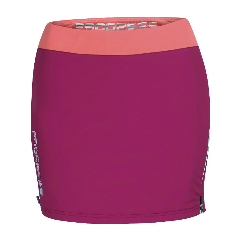 Progres Astrid vinova ruzova damska zateplena zimni sukne celorozepinaci rozsiritelna