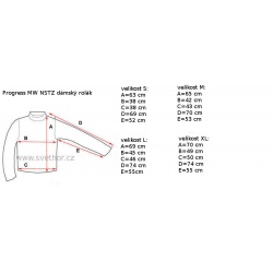 _Progres MW NSTZ vinovy melir damsky rolak   triko dlouhy rukav 100% Merino vlna zmereno
