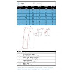 _Kilpi Charlie-J cerna QJ0452KIBLK detske nepromokave zimni lyzarske kalhoty laclem zmeren