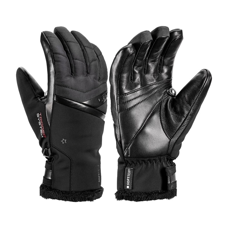 Leki Snowfox 3D Women black damske vodeodolne lyzarske rukavice Trigger system