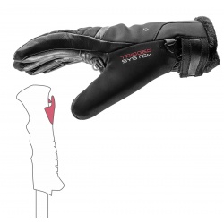 Leki Snowfox 3D Women black damske vodeodolne lyzarske rukavice Trigger system 1