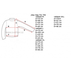 _Jitex Ibes 701 TES tmave khaki unisex triko dlouhy rukav zmereno