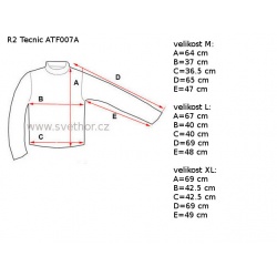 _R2 ATF007A Tecnic black grey panske funkcni termo triko dlouhy rukav zmereno
