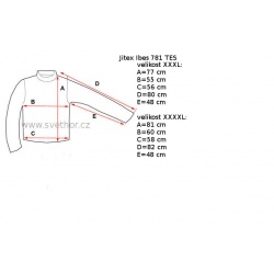 _Jitex Ibes 781 TES cerna unisex triko dlouhy rukav zmereno