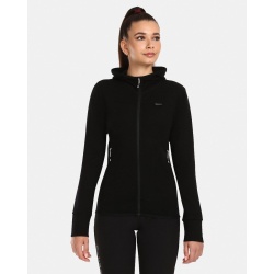Kilpi Wolie-W cerna UL0211KIBLK damska funkcni mikina s kapuci Merino vlna