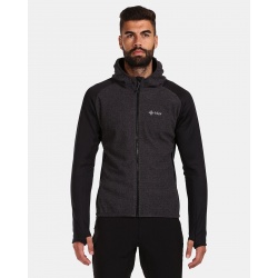 Kilpi Versam-M cerna UM0215KIBLK panska funkcni sportovni celorozepinaci mikina