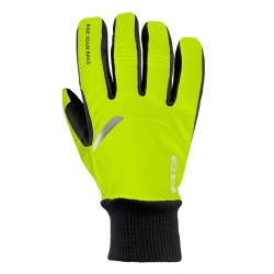 R2 Storm ATR13C neonove zluta cerna unisex zimni softshellove rukavice vetruodolne