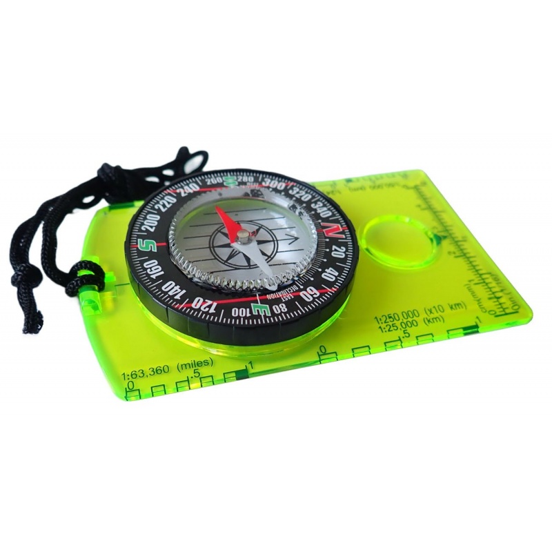 Acra SBU07 Buzola mala 114 mm se smerovou sipkou, meritky, lupou a snurkou na krk