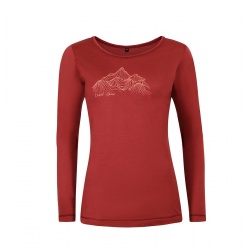 Direct Alpine Furry Long Lady 1.0 palisander silent hills damske triko dlouhy rukav Merino