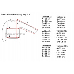 _Direct Alpine Furry Long Lady 1.0 palisander silent damske triko dlouhy rukav zmereno