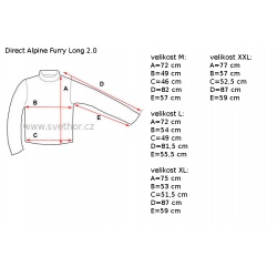 _Direct Alpine Furry Long 2.0 black DA panske triko dlouhy rukav 100% Merino zmereno
