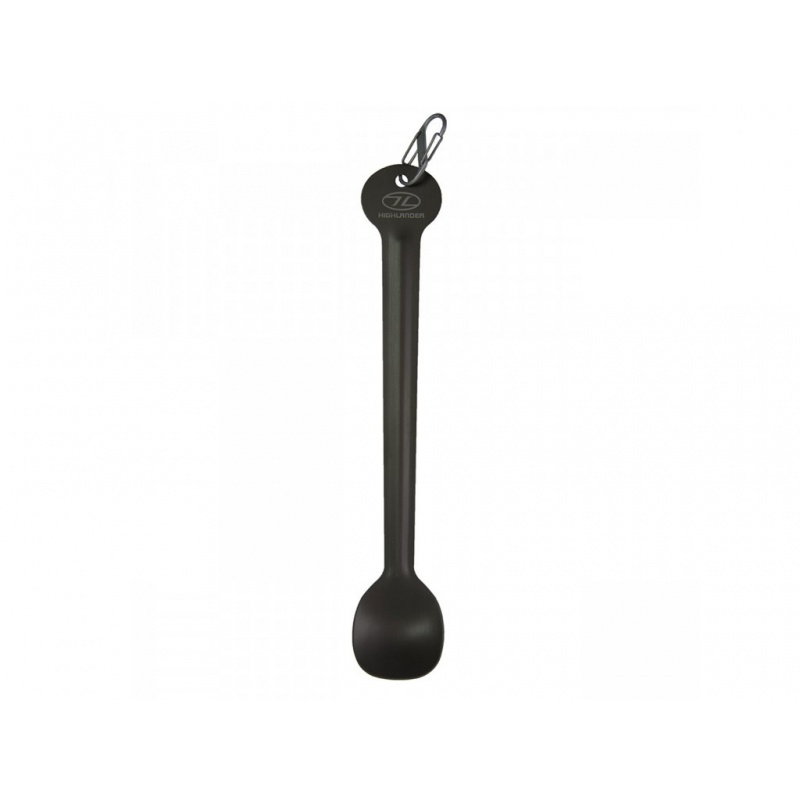 Highlander Long spoon - lzice dlouha, hlinikova, s karabinkou