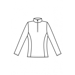 Jitex Kacuna 801 Ts petrol damske triko dlouhy rukav zip Merino vlna 1