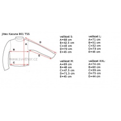 _Jitex Kacuna 801 Ts petrol damske triko dlouhy rukav zip Merino vlna zmereno