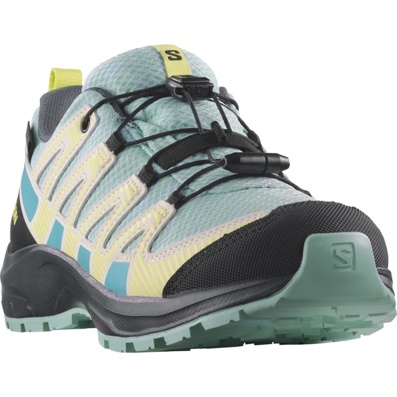 Salomon XA Pro V8 CSWP J 474348 tanager turquoise india ink detske nizke nepromokave boty